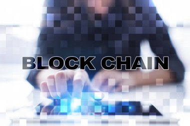 Blockchain teknoloji kavramı. Internet para transferi. Cryptocurrency.