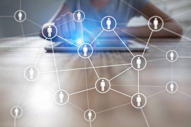 İnsan kaynakları yönetimi, insan kaynakları, işe alım, liderlik ve ekip oluşturma. İş ve teknoloji kavramı.