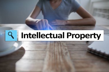 Fikri mülkiyet hakları. Patent. İş, internet ve teknoloji kavramı.