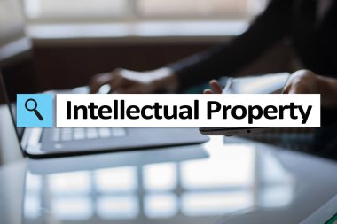 Fikri mülkiyet hakları. Patent. İş, internet ve teknoloji kavramı.
