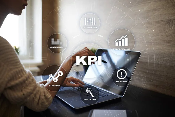 Kpi。主要業績評価指標。ビジネスと技術の概念. — ストック写真