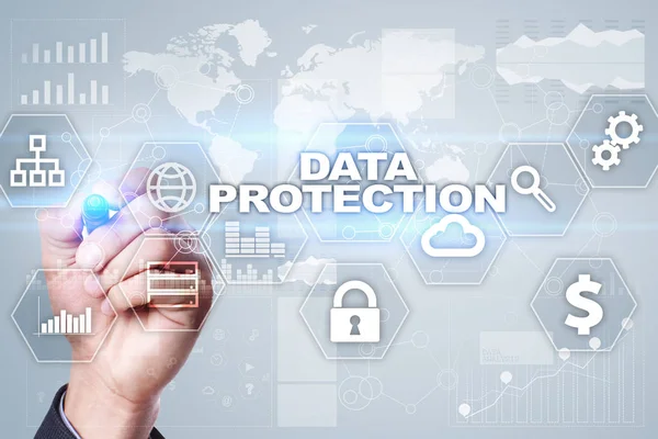 Veri koruma, siber güvenlik, bilgi güvenliği ve şifreleme. İnternet Teknoloji ve iş kavramı.