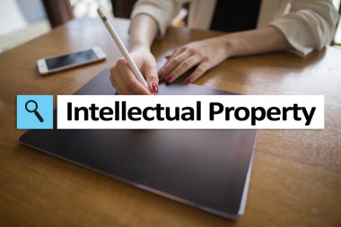 Fikri mülkiyet hakları. Patent. İş, internet ve teknoloji kavramı.