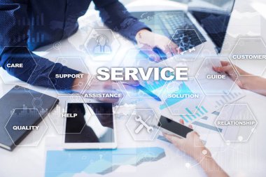 Müşteri hizmeti ve ilişki kavramı. İş kavramı.