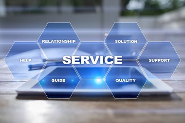 Müşteri hizmeti ve ilişki kavramı. İş kavramı.