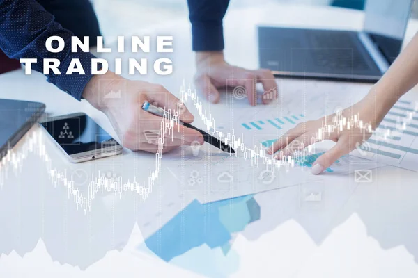 Perdagangan online. Investasi internet. Konsep bisnis dan teknologi . — Stok Foto