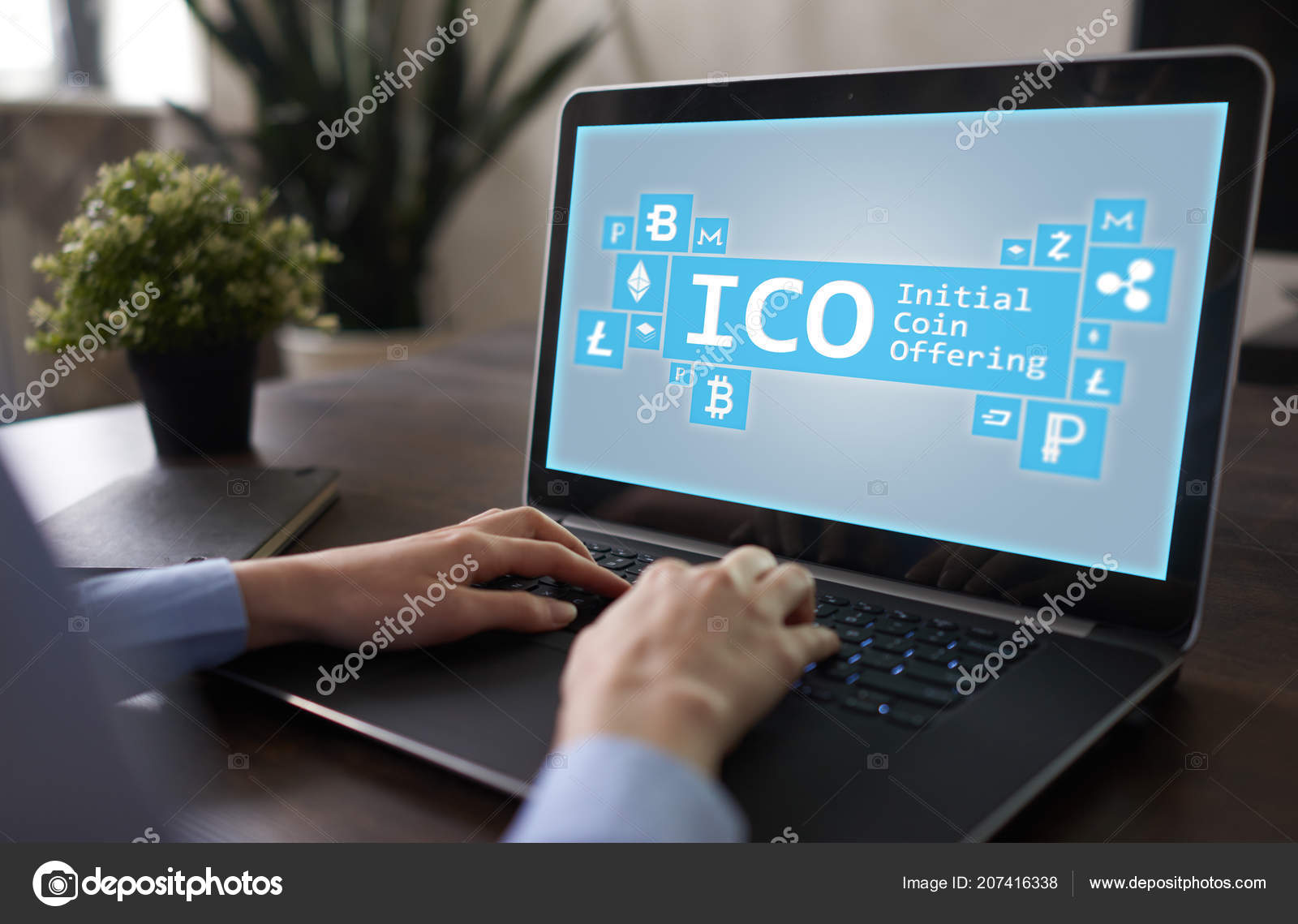 Ico Er!   ste Munze Anbietet Kryptowahrung Digital Elektronisches - 