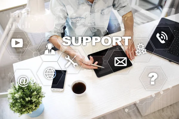 Technical support. Customer help. Business and technology concept.