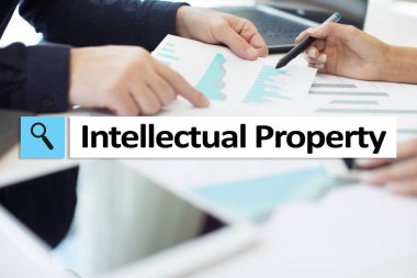 Fikri mülkiyet hakları. Patent. İş, internet ve teknoloji kavramı.