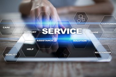 Müşteri hizmeti ve ilişki kavramı. İş kavramı.