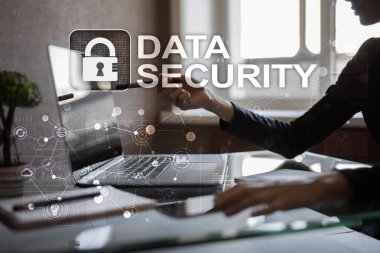 Siber Güvenlik, veri koruma, bilgi güvenliği ve şifreleme. İnternet Teknoloji ve iş kavramı.