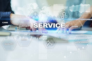 Müşteri hizmeti ve ilişki kavramı. İş kavramı.