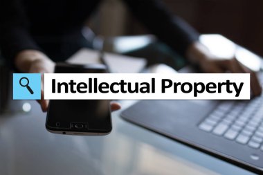 Fikri mülkiyet hakları. Patent. İş, internet ve teknoloji kavramı.