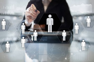 İnsan kaynakları yönetimi, insan kaynakları, işe alım, liderlik ve ekip oluşturma. İş ve teknoloji kavramı