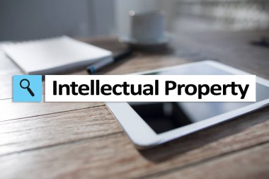 Fikri mülkiyet hakları. Patent. İş, internet ve teknoloji kavramı.