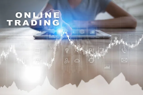 Perdagangan online. Investasi internet. Konsep bisnis dan teknologi . — Stok Foto