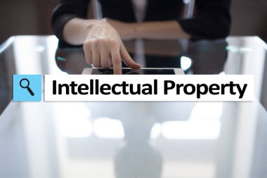 Fikri mülkiyet hakları. Patent. İş, internet ve teknoloji kavramı.