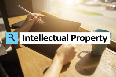 Fikri mülkiyet hakları. Patent. İş, internet ve teknoloji kavramı.