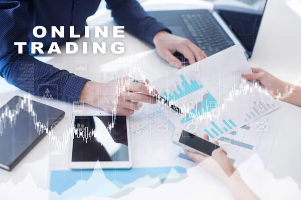 Perdagangan online. Investasi internet. Konsep bisnis dan teknologi . — Stok Foto