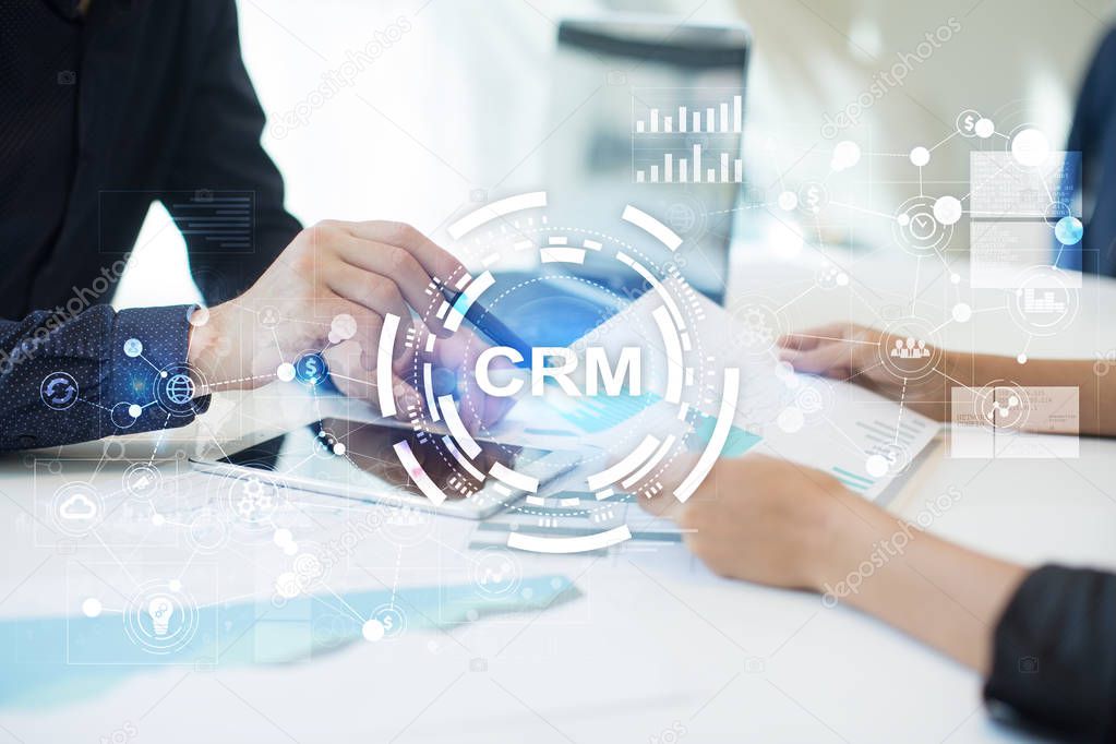 CRM. Customer relationship management concept. Customer service and relationship.