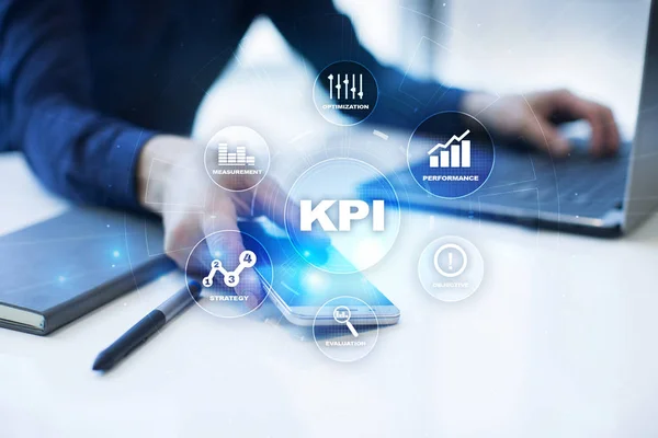 KPI. Indicador de rendimiento clave. Concepto de negocio y tecnología . —  Fotos de Stock