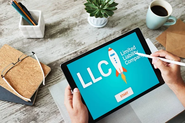 Llc Limited Liability Company Obchodní Strategie Technologický Koncept — Stock fotografie