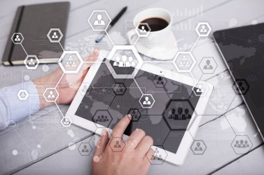 Organizasyon yapısı şeması, insanların iletişim ağı. İK, insan kaynakları.