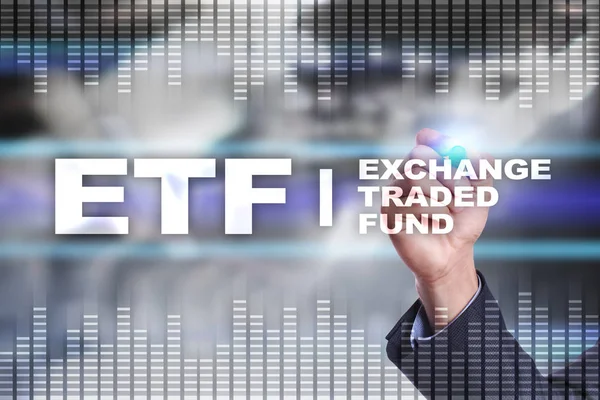 Etf Exchange Traded Fund Geschäfts Intenet Und Technologiekonzept — Stockfoto