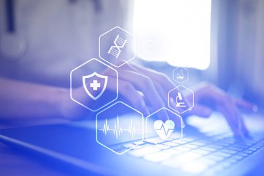 Tıbbi kavramı. Sağlık koruma. Tıp modern teknoloji.