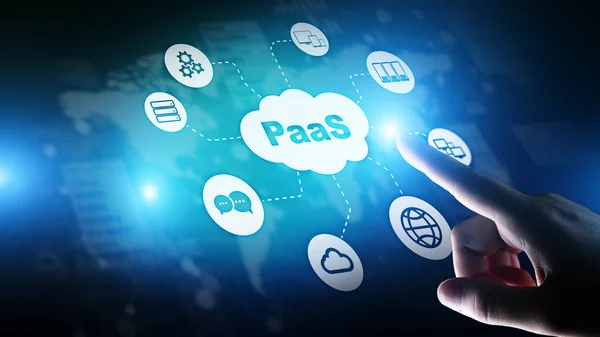 Paas Платформа Сервис Интернет Технологии Концепция Развития — стоковое фото