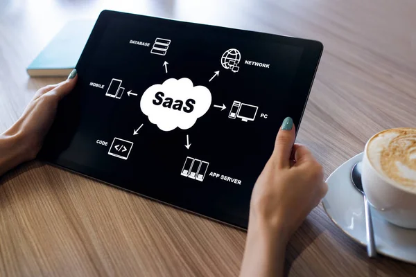 SaaS - software as a service. Internet and technology concept. — Stock Photo, Image