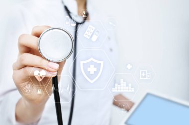 Tıbbi kavramı. Sağlık koruma. Tıp modern teknoloji.