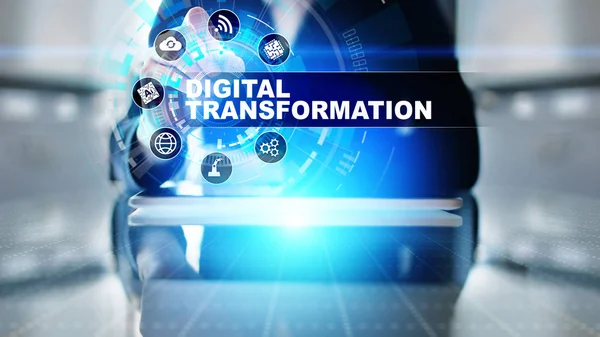 Цифрова трансформація, порушення, інновації. Концепція бізнесу та сучасних технологій . — стокове фото