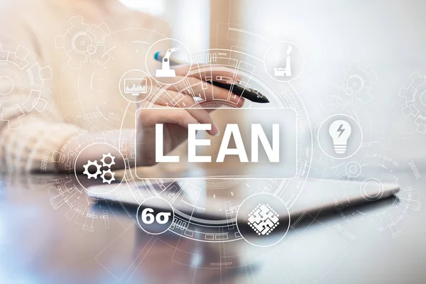 Lean manufacturing. Quality and standardization. Business process improvement. — Stock Photo, Image