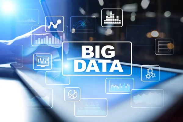 BIG DATA, Analysis and Processing tools. Business and technology concept.