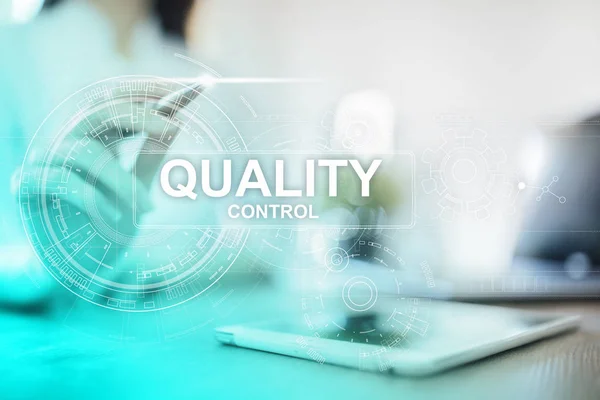 Quality control check box. Guarantee Assurance. Standards, ISO. Business and technology concept.
