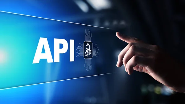 API - Anwendungsprogrammierschnittstelle, Software-Entwicklungstool, Informationstechnologie und Geschäftskonzept. — Stockfoto