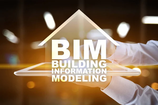 Bim - vitrual ekranda modelleme bilgi bina.