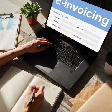 E-Bankacılık Online faturalama ve ödeme. Teknoloji ve iş kavramı.