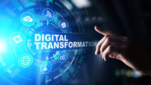 Transformacja cyfrowa, zakłócenia, innowacje. Biznes i nowoczesna koncepcja technologii. — Zdjęcie stockowe