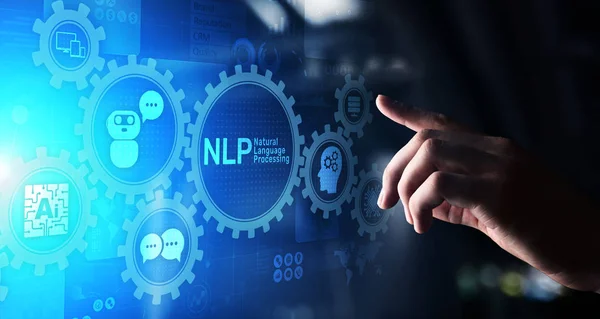 NLP natural language processing cognitive computing technology concept on virtual screen. — Stock Photo, Image