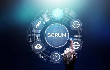 SCRUM, Çevik Gelişim Metodolojisi, Programlama ve Uygulama Tasarım Teknolojisi Sanal Ekran Konsepti.