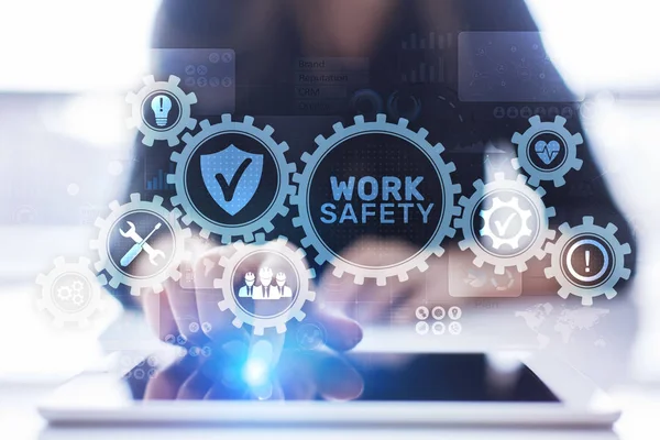 İş güvenliği standartları hukuk sigortası endüstriyel teknoloji ve düzenleme kavramı. — Stok fotoğraf
