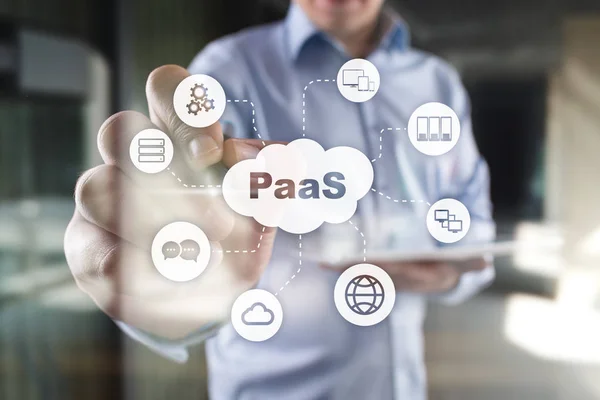 PaaS, Платформа как сервис. Концепция Интернета и сетей . — стоковое фото