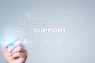 Teknik destek ve müşteri hizmetleri. İş ve teknoloji kavramı.