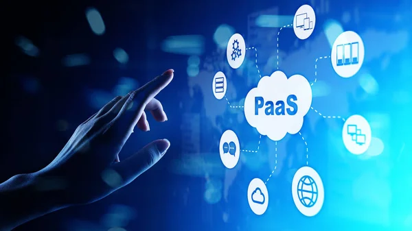 PaaS - Hizmet, İnternet teknolojisi ve geliştirme konsepti olarak platform. — Stok fotoğraf
