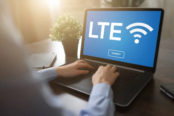 LTE, 4g, 5g rychlé bezdrátové připojení k Internetu, telekomunikací a technologický koncept. — Stock fotografie