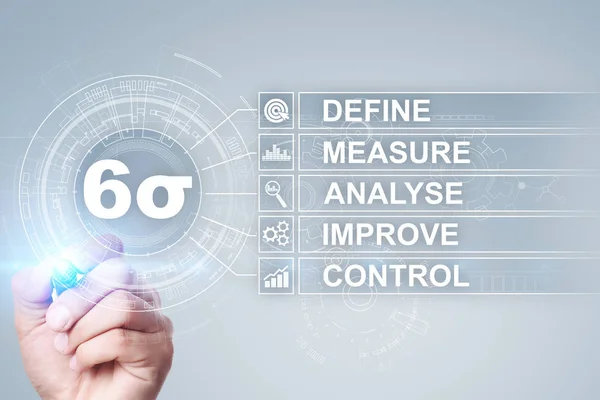 Six sigma - set of techniques and tools for process improvement. — Stock Photo, Image