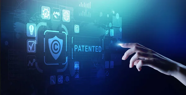 Patent Patent Copyright Law Conceito de tecnologia empresarial. — Fotografia de Stock