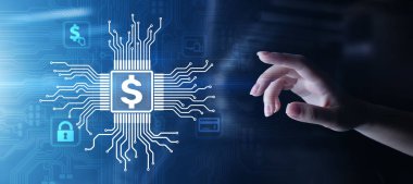 Bankacılık Dijital İnternet ödemesi ve finans teknolojisi FIntech kavramı.